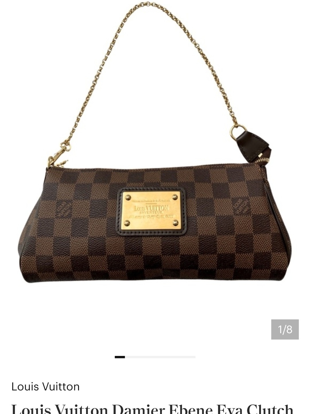 Louis Vuitton Eva Clutch N55213 - Damier Ebene-Discontinued Style - Complete Set